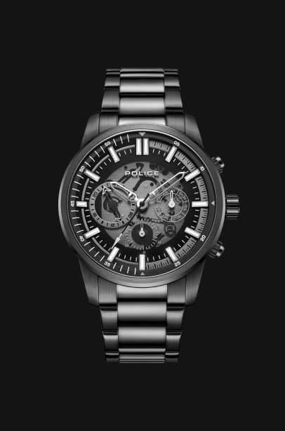 Wrist watch on black background